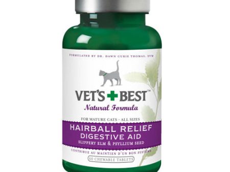 Vet S Best Cat Lube Hairball & Digestive Aid 60 Tabs by Vet s Best Supply