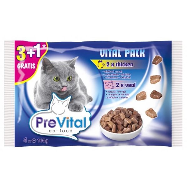 Prevital Pouch Vital Pack Chicken & Veal - 4x 100g on Sale