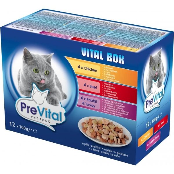 Prevital Vital Box Beef & Chicken & Rabbit & Turkey - 12x100gr For Cheap