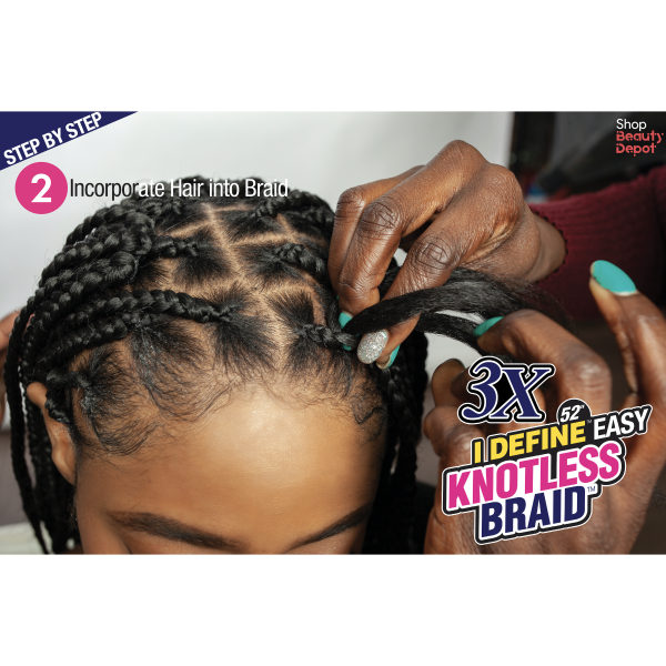 Afri-Naptural: 3X I-Define Easy Knotless Braid 52  (BRD308) on Sale