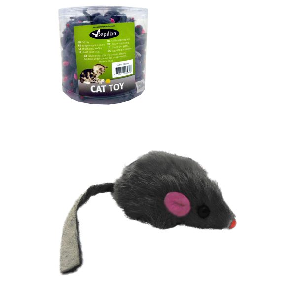 Papillon Cat Toy Furmouse Grey With Rattle Hot on Sale