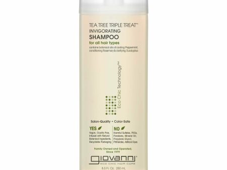 Giovanni: Tea Tree Triple Treat Invigorating Shampoo 8.5oz For Discount