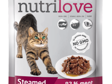 Nutrilove Adult Cat Beef in sauce - Pouch 85gr Online Hot Sale