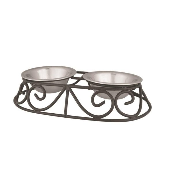 Raintech Stainless Steel Bowl With Antique Stand - 2 x 13cm Hot on Sale