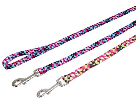 Karlie Leash Geo - Blue - 100cm x 15mm Online Hot Sale