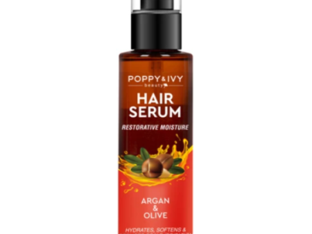 Poppy & Ivy: Hair Serum Restorative Moisture Argan & Olive 4.05oz Discount