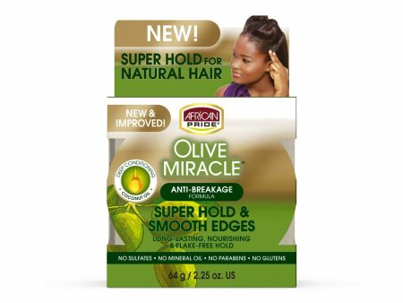 African Pride: Olive Miracle Super Hold & Smooth Edges Cheap