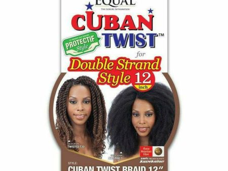 FreeTress: Equal Cuban Twist Braid 12  Synthetic Hair Double Strand Style Online Sale