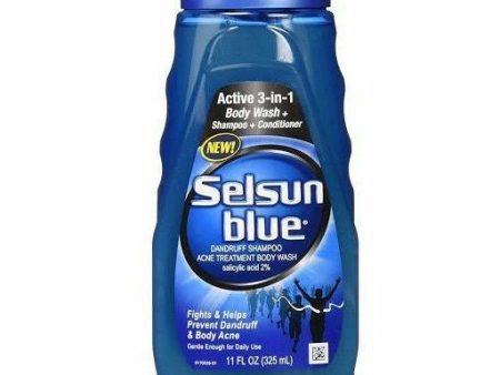 Selsun Blue: Active  3-in-1 Dandruff Shampoo + Body Wash + Conditioner  11oz Hot on Sale