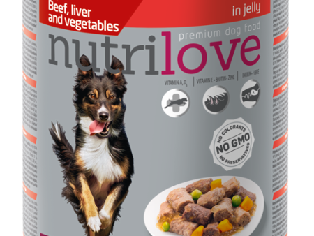 Nutrilove Adult Dog Beef, Liver and Vegetable - Can 415gr Online Sale