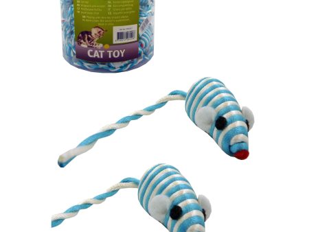 Papillon Cat Toy Mouse blue white 5 cm with rattle Supply