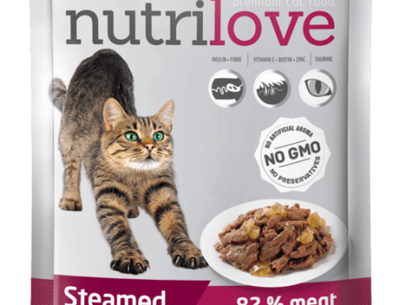 Nutrilove Adult Cat Beef in jelly - Pouch 85gr Hot on Sale