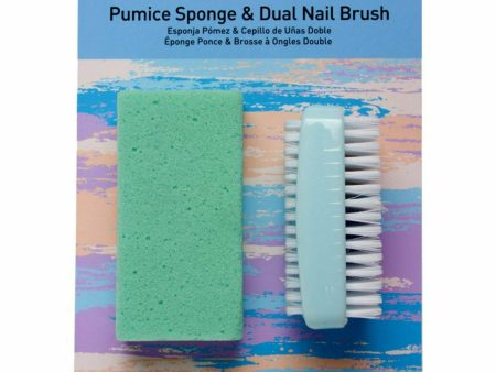 Cala: PUMICE SPONGE & DUAL NAIL BRUSH #50695 Cheap