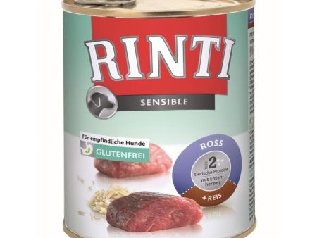 Rinti Sensible Horse & Duck Heart & Rice - 800 g Discount