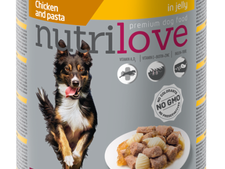 Nutrilove Adult Dog Chicken and Pasta - Can 415gr For Sale