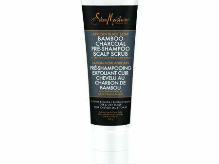 SheaMoisture:African Black Soap Bamboo Charcoal Pre-Shampoo Scalp Scru 4oz For Sale