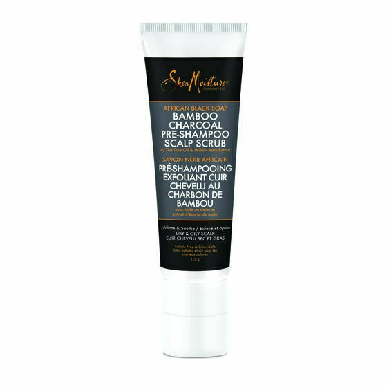 SheaMoisture:African Black Soap Bamboo Charcoal Pre-Shampoo Scalp Scru 4oz For Sale