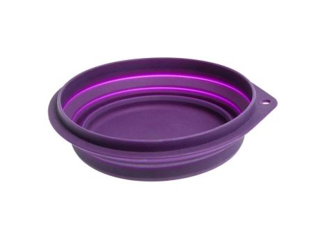 Karlie Silicone Travel Bowl (Foldable) - 500ml (Purple) For Sale