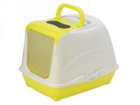 New Moderna Flip Cat Litter Box  Yellow  Supply