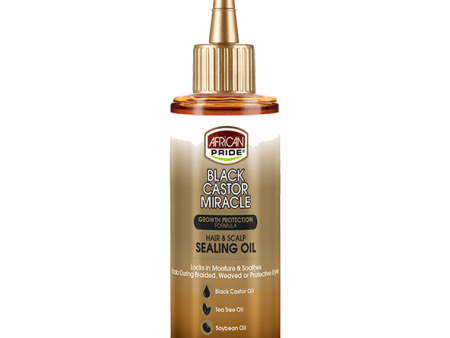 African Pride: Black Castor Miracle - Hair & Scalp Sealing Oil 6oz Online now