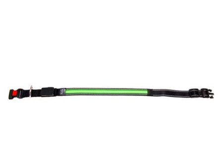 Karlie O LED Collar With USB Loading Cable - Green - 44 - 48cm Supply