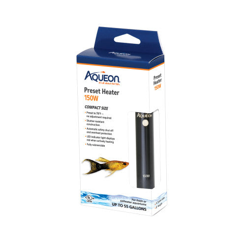 Aqueon Preset Aquarium Heater 1 Each Black, 150 W by Aqueon Online Hot Sale